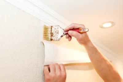 Pose de papier peint à Doranges — revêtements muraux et toiles de verre